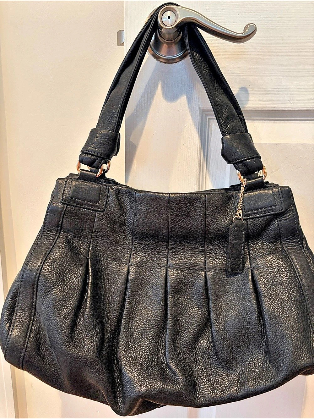 Cole Haan Black Soft Leather Shoulder Bag